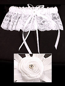 picture of Satin Lace Garter with Bow copyright © Discrete Online Shopping. Used by permission.