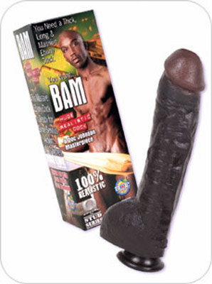 Ebony Cum Dildo - Bam Realistic Cock Dildo